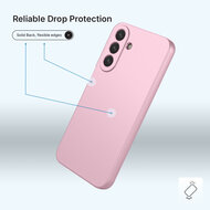 Samsung Galaxy A27 Hoesje - MobyDefend Matte Siliconen Backcover - Licht Roze