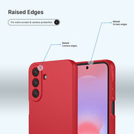 Samsung Galaxy A27 Hoesje - MobyDefend Matte Siliconen Backcover - Framboosrood