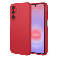 Samsung Galaxy A27 Hoesje - MobyDefend Matte Siliconen Backcover - Framboosrood