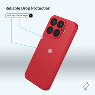 Xiaomi 17T Hoesje - MobyDefend Matte Siliconen Backcover - Framboosrood