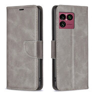 Sony Xperia 1 VIII Hoesje - MobyDefend Wallet Book Case Met Koord - Grijs