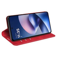 Motorola Moto G37 Power Hoesje - MobyDefend Luxe Wallet Bookcase (Magnetische Sluiting) - Rood