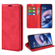 Motorola Moto G37 Power Hoesje - MobyDefend Luxe Wallet Bookcase (Magnetische Sluiting) - Rood
