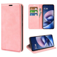 Motorola Moto G37 Power Hoesje - MobyDefend Luxe Wallet Bookcase (Magnetische Sluiting) - Roze