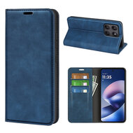 Motorola Moto G37 Power Hoesje - MobyDefend Luxe Wallet Bookcase (Magnetische Sluiting) - Blauw