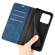 Motorola Moto G37 Power Hoesje - MobyDefend Luxe Wallet Bookcase (Magnetische Sluiting) - Blauw