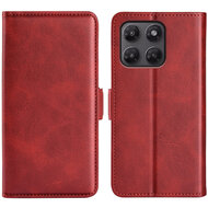 Motorola Moto G37 Power Hoesje - MobyDefend Luxe Wallet Book Case (Sluiting Zijkant) - Rood