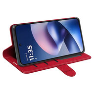 Motorola Moto G37 Power Hoesje - MobyDefend Wallet Book Case (Sluiting Achterkant) - Rood