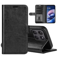 Motorola Moto G37 Power Hoesje - MobyDefend Wallet Book Case (Sluiting Achterkant) - Zwart