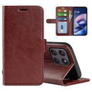 Motorola Moto G37 Power Hoesje - MobyDefend Wallet Book Case (Sluiting Achterkant) - Bruin