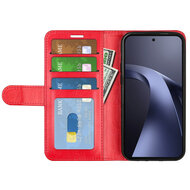Xiaomi 17T Pro Hoesje - MobyDefend Wallet Book Case (Sluiting Achterkant) - Rood