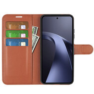Xiaomi 17T Pro Hoesje - MobyDefend Kunstleren Wallet Book Case (Sluiting Voorkant) - Bruin