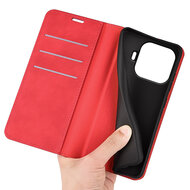 Xiaomi 17T Pro Hoesje - MobyDefend Luxe Wallet Bookcase (Magnetische Sluiting) - Rood