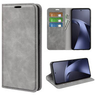 Xiaomi 17T Pro Hoesje - MobyDefend Luxe Wallet Bookcase (Magnetische Sluiting) - Grijs