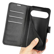 Google Pixel 11 Hoesje - MobyDefend Kunstleren Wallet Book Case (Sluiting Voorkant) - Zwart