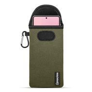 Hoesje voor Samsung Galaxy Z Flip 8 - MobyDefend Neopreen Pouch Met Karabijnhaak - Insteekhoesje - Riemlus Hoesje - Groen
