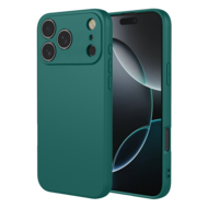 iPhone 18 Pro Hoesje - MobyDefend Matte Siliconen Backcover - Groen