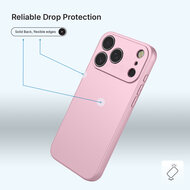 iPhone 18 Pro Hoesje - MobyDefend Matte Siliconen Backcover - Licht Roze