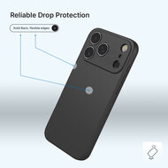 iPhone 18 Pro Max Hoesje - MobyDefend Matte Siliconen Backcover - Zwart