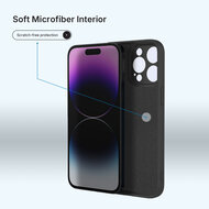 iPhone 18 Pro Max Hoesje - MobyDefend Matte Siliconen Backcover - Zwart