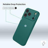 iPhone 18 Pro Max Hoesje - MobyDefend Matte Siliconen Backcover - Groen