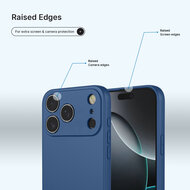 iPhone 18 Pro Max Hoesje - MobyDefend Matte Siliconen Backcover - Blauw