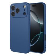 iPhone 18 Pro Max Hoesje - MobyDefend Matte Siliconen Backcover - Blauw
