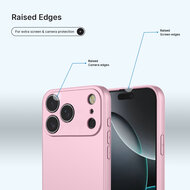 iPhone 18 Pro Max Hoesje - MobyDefend Matte Siliconen Backcover - Licht Roze