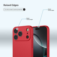 iPhone 18 Pro Max Hoesje - MobyDefend Matte Siliconen Backcover - Framboosrood