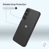 Samsung Galaxy S25 FE / S26 FE Hoesje - MobyDefend Matte Siliconen Backcover - Zwart