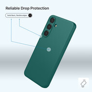Samsung Galaxy S25 FE / S26 FE Hoesje - MobyDefend Matte Siliconen Backcover - Groen