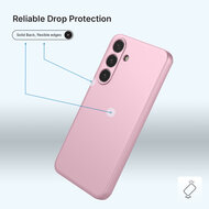 Samsung Galaxy S25 FE / S26 FE Hoesje - MobyDefend Matte Siliconen Backcover - Licht Roze