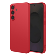 Samsung Galaxy S25 FE / S26 FE Hoesje - MobyDefend Matte Siliconen Backcover - Framboosrood