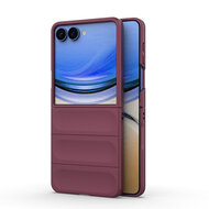 Samsung Galaxy Z Flip 8 Hoesje - MobyDefend TPU Gripcase - Donkerpaars