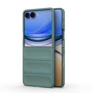 Samsung Galaxy Z Flip 8 Hoesje - MobyDefend TPU Gripcase - Groen