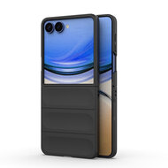 Samsung Galaxy Z Flip 8 Hoesje - MobyDefend TPU Gripcase - Zwart
