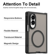 Samsung Galaxy Z Fold 8 Hoesje - MobyDefend MagSafe Case Mat Transparant Met Gekleurde Rand - Groen