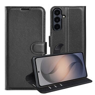 Samsung Galaxy S26 FE Hoesje - MobyDefend Kunstleren Wallet Book Case (Sluiting Voorkant) - Zwart