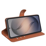 Samsung Galaxy S26 FE Hoesje - MobyDefend Kunstleren Wallet Book Case (Sluiting Voorkant) - Bruin
