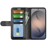 Samsung Galaxy S26 FE Hoesje - MobyDefend Wallet Book Case (Sluiting Achterkant) - Zwart