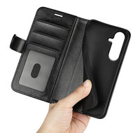Samsung Galaxy S26 FE Hoesje - MobyDefend Wallet Book Case (Sluiting Achterkant) - Zwart