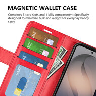 Samsung Galaxy S26 FE Hoesje - MobyDefend Wallet Book Case (Sluiting Achterkant) - Bruin