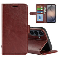 Samsung Galaxy S26 FE Hoesje - MobyDefend Wallet Book Case (Sluiting Achterkant) - Bruin