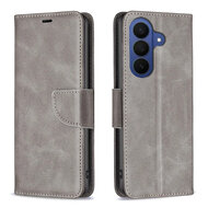 Samsung Galaxy S26 FE Hoesje - MobyDefend Wallet Book Case Met Koord - Grijs