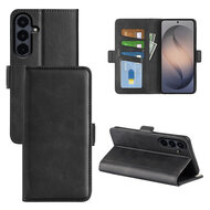 Samsung Galaxy S26 FE Hoesje - MobyDefend Luxe Wallet Book Case (Sluiting Zijkant) - Zwart