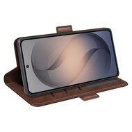 Samsung Galaxy S26 FE Hoesje - MobyDefend Luxe Wallet Book Case (Sluiting Zijkant) - Bruin
