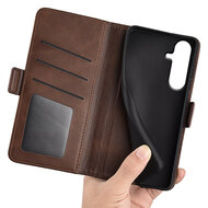 Samsung Galaxy S26 FE Hoesje - MobyDefend Luxe Wallet Book Case (Sluiting Zijkant) - Bruin