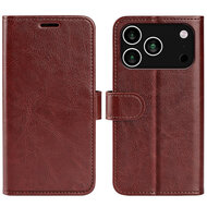 iPhone 18 Pro Hoesje - MobyDefend Wallet Book Case (Sluiting Achterkant) - Bruin
