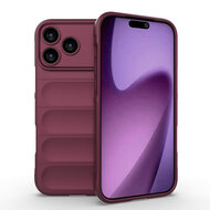 iPhone 18 Pro Max Hoesje - MobyDefend TPU Gripcase - Donkerpaars