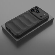iPhone 18 Pro Max Hoesje - MobyDefend TPU Gripcase - Zwart